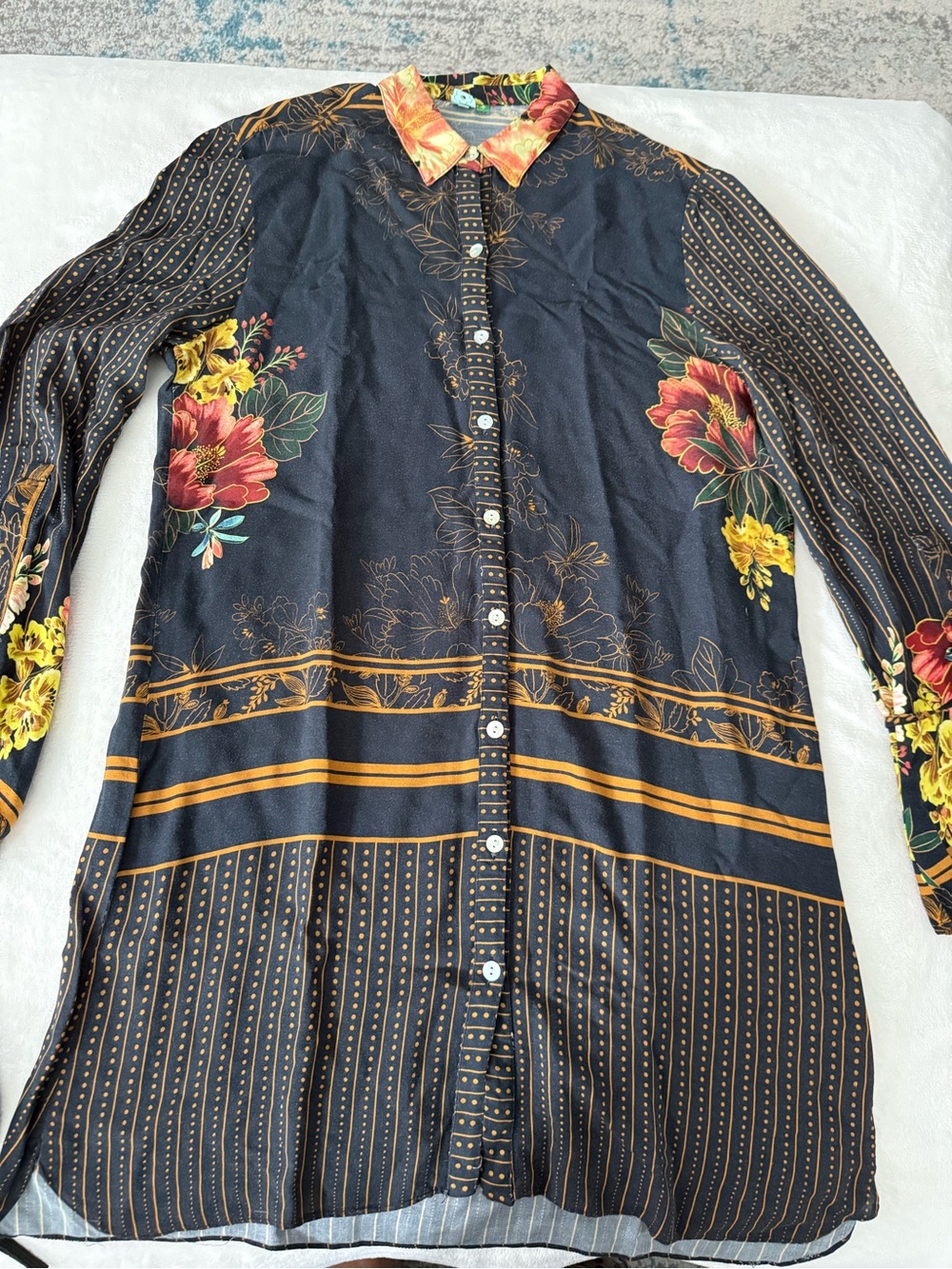 Farm Rio Button Down Dress Size Medium D72